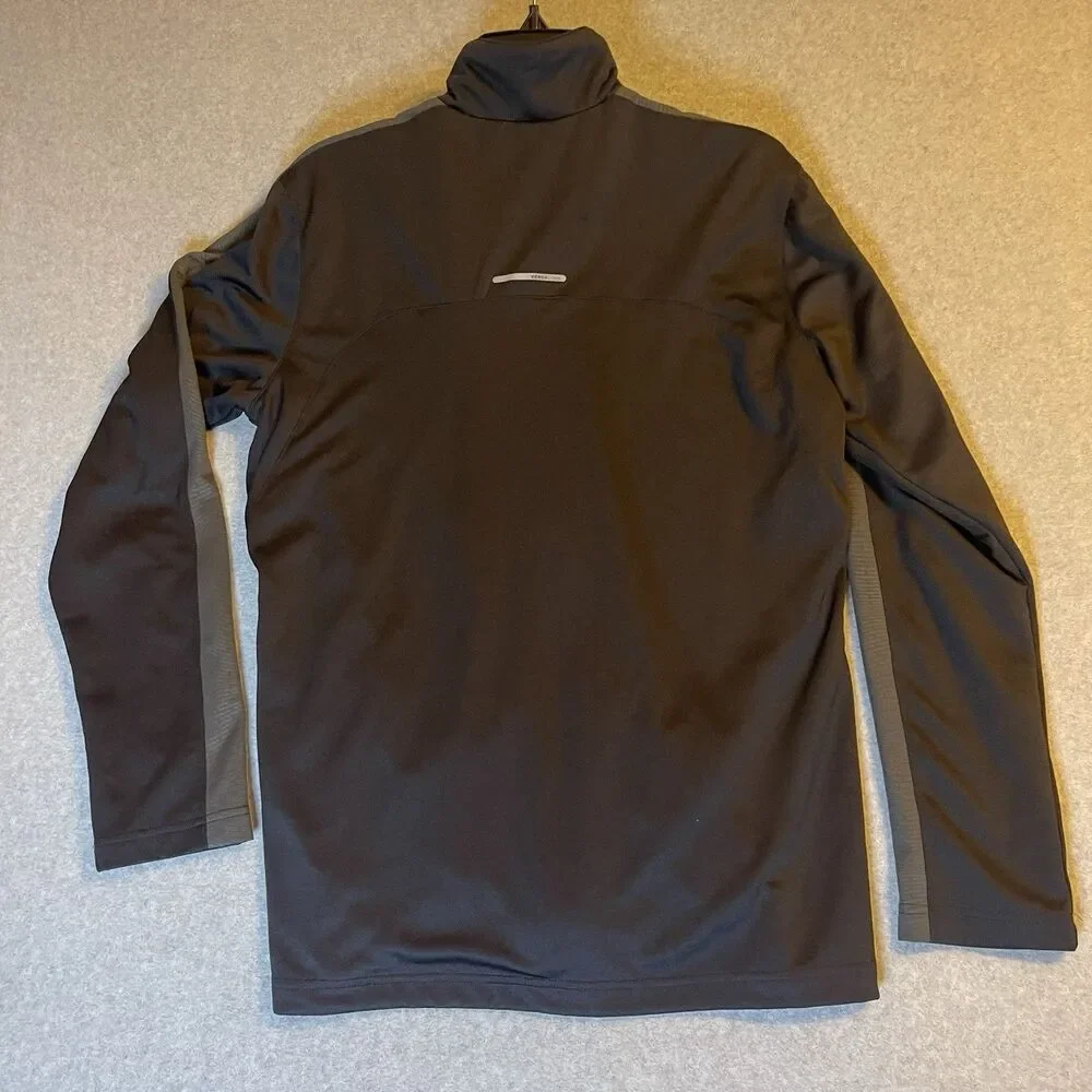 Reebok Versacool Men's XL Track Jacket Black Gray Full Zip Collared Versa cool